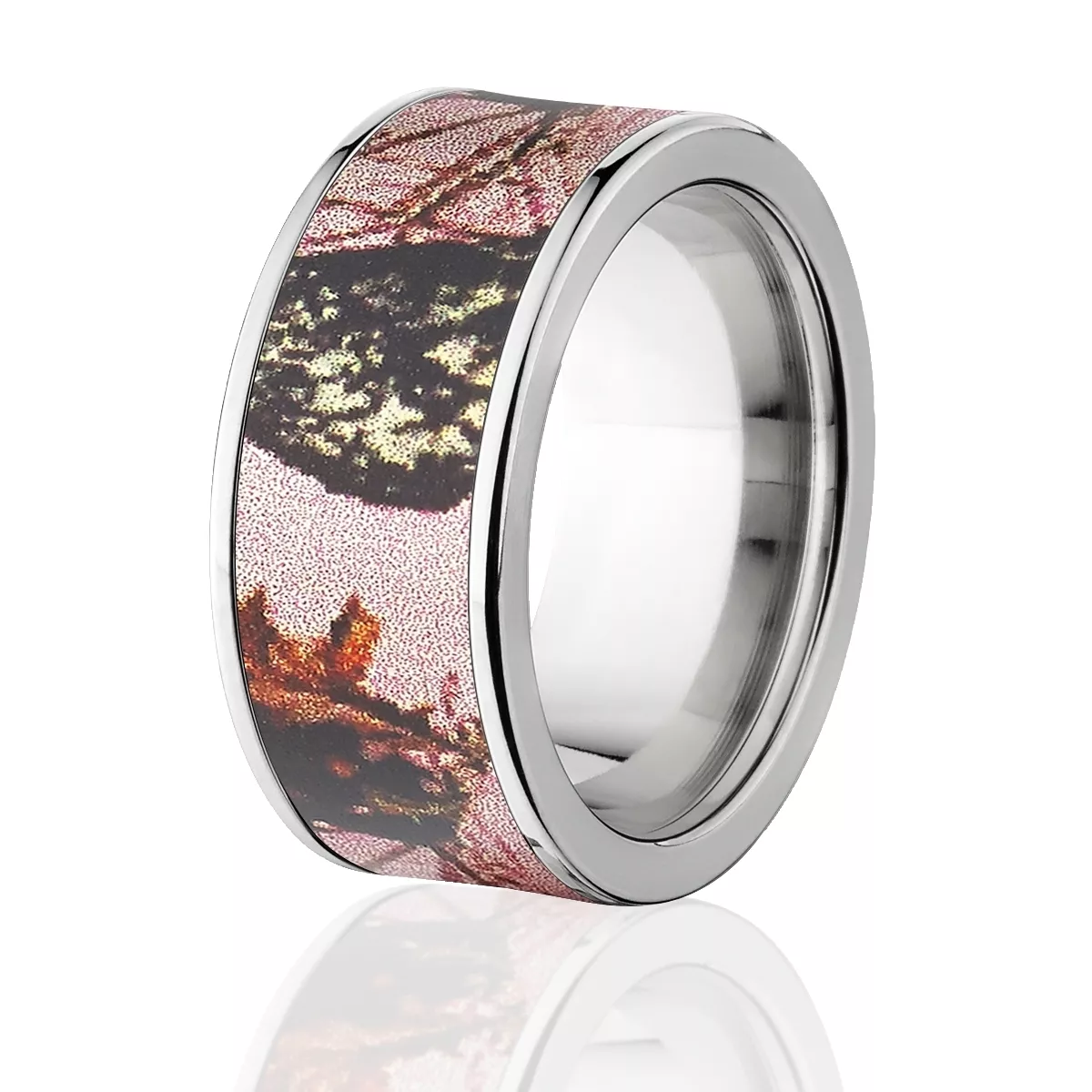 Camouflage Wedding Rings – Camo – Pink – Orange | Southern Sisters Designs