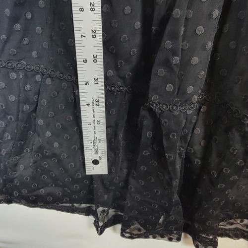 Boden Rosana Polka Dot Tiered Midi Dress Women's Sz 6P Black Overlay Jacquard - Picture 7 of 8