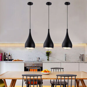 3X Black Pendant Light Kitchen Pendant 