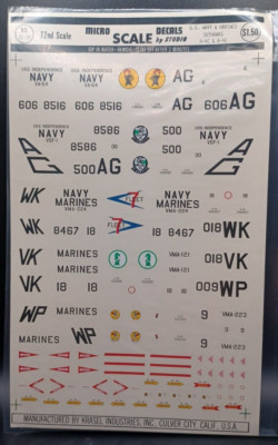 MicroScale | No. 72-78 | 1:72 US NAVY & Marines Skyhawks A-4C & A-4E Decals