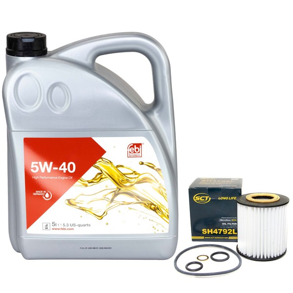 MotoröL Set 5W-40 5 Liter + ÖLfilter SH 4792 L FüR BMW 3Er Compact-image