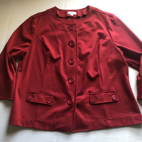 Studio Works Red Jacket Women’s Sz XL A3422
