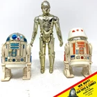 1977, 1978 Kenner Star Wars 3 3/4" R2-D2, C-3PO, R5-D4 Droids 100% Complete READ