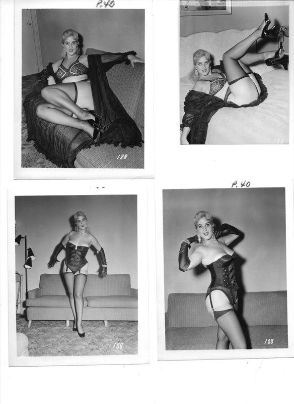 4 RARE ORIGINAL 50's  PINUP  PHOTOGRAPHS  THE HOUSE WIFE