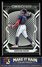 Cristian Pache 2021 Panini Chronicles Obsidian #3 Atlanta Braves Rookie RC