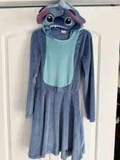 Disney Stitch Hooded Dress Costume, Lilo Stitch Theme, Blue, youth kids XL