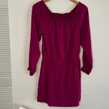 Express Off Shoulder Magenta Pink Mini Dress Rayon Resortwear Vacation Summer