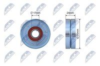 NTY Spannrolle Keilrippenriemen RNK-AU-068 Metall FüR Audi A6 C6 4F2 A8 D3 4E2