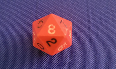 Vintage Gamescience d20 Opaque Red Dice