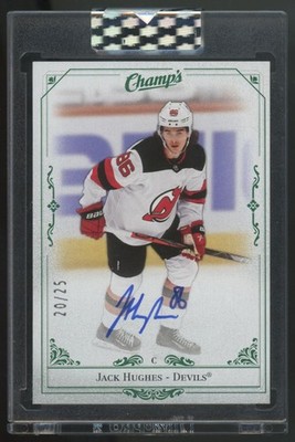 2020-21 Upper Deck Clear Cut Jack Hughes Auto /25 #C-JH