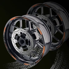 Orange 17'' Rim Wheel Sticker Decal Strip Tape L02B For Yamaha YZF R3