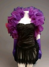 Rocky Horror Costume Fancy Dress Franks Floor Show S/M Purple Black Ladies