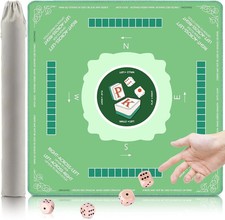 Upgraded Mahjong Mat 31.5x31.5" Anti-Slip Noise Reduction Table Play Mat