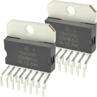 2-Pack TDA7293V & TDA7293 Audio Amplifier IC - 100W 15V/μs Slew Rate ZIP-15 - C