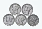 High Grade Lot 1930 1936 1939 1934 1936 Mercury Dime Collection *296
