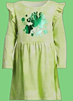 ST. PATRICK'S DAY Cutest Clover Dress TODDLER GIRLS SIZE 3T Green Tie-Dye  NEW | eBay