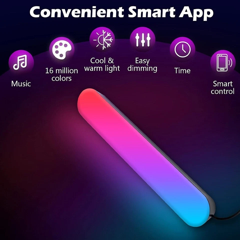 RGB Music Rhythm Pickup Light USB Rechargeable with Remote Ambience Party Decor - Image 4 of 4