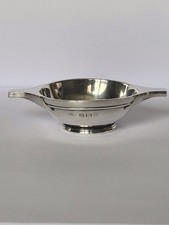 Antique Edwardian Small Sterling Silver Quaich, Birmingham 1909 William Aitken