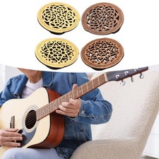 Guitar Soundhole Cover Replacement Parts Wooden Soundhole Sound Hole Cover