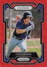 2024 Panini Prizm - Cole Carrigg #198 Ruby Wave Prizm