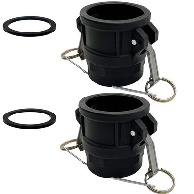 2 Pack 2 Inch Polypropylene Type D Camlock Fitting Female NPT Thread Bolt