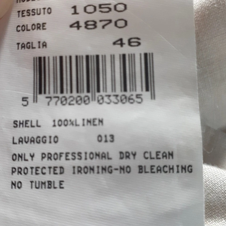 Ladies Giorgio Armani 100% Linen Jacket Pockets Snaps Mandarin Collar IT 46 XL - Image 2 of 4