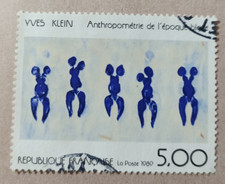 O1-Timbre France YT  2561 oblitéré année 1989 "yves klein"
