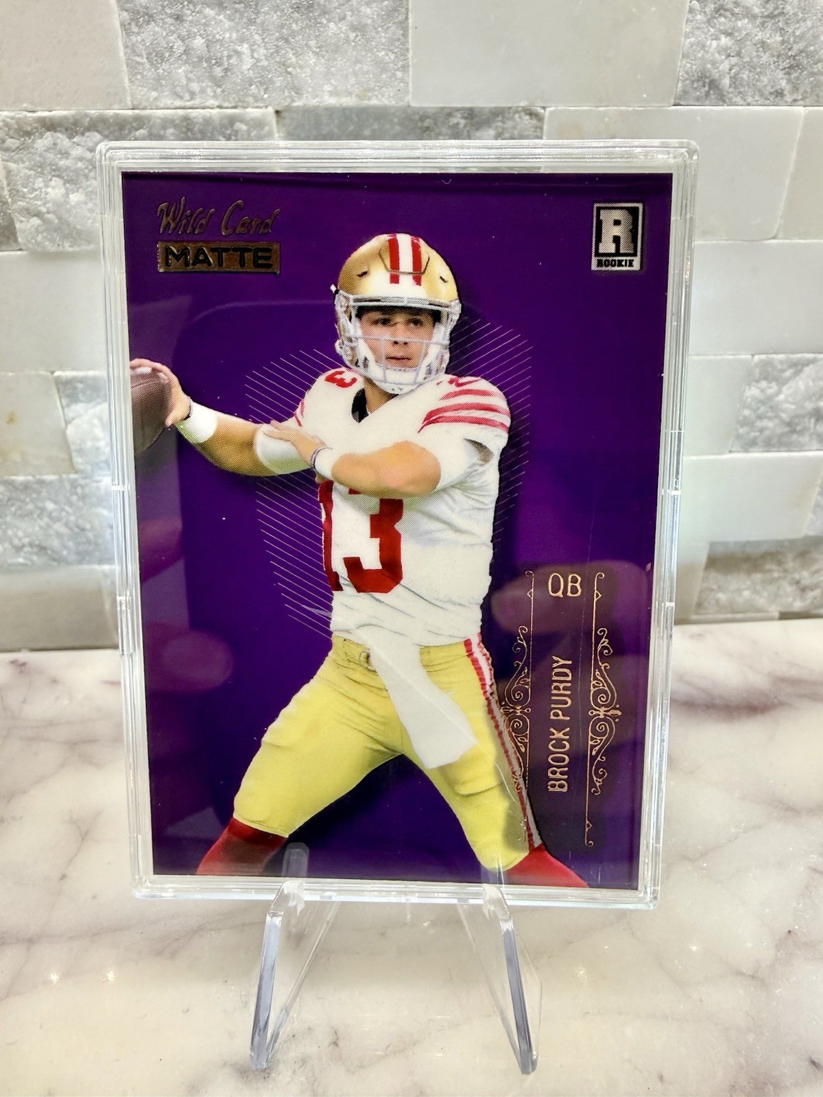 2022 Wild Card Matte Brock Purdy Purple Rookie #BC-BP San Francisco 49ers RC