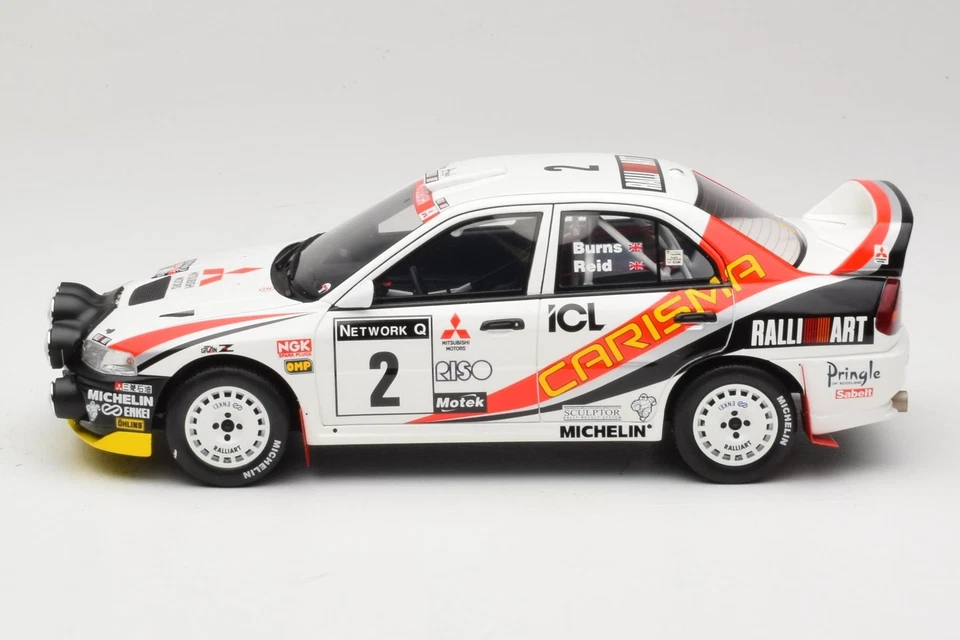 OT1192 Mitsubishi Carisma GT Group N2 White R. Burns RAC Rally 1997 Otto 1:18 - Immagine 3 di 4
