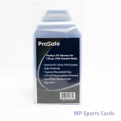 Pro Safe Perfect Fit Sleeves for PSA Thick Graded Slabs 50ct Up to 130pt |  eBay