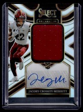 2025 Panini Select Jumbo Signature Swatch Jacory Croskey-Merrit patch auto /249