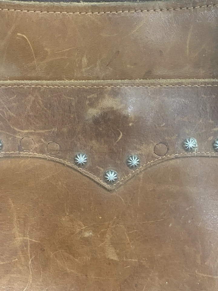 Maletín vintage de cuero American West Foto 3 de 4