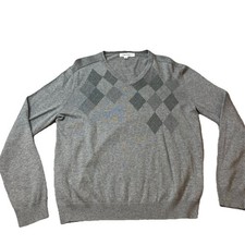 Calvin Klein Sweater Argyle Pattern Size Larg...