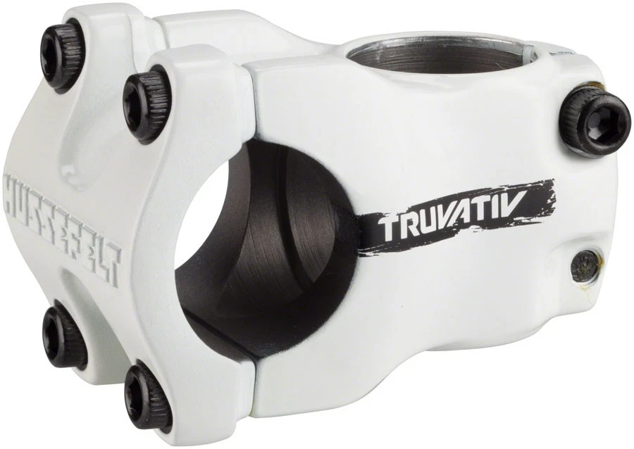 Vástago TruVativ Hussefelt 40 mm abrazadera 31,8 mm +/-0 grados 1 1/8 pulgadas blanco aluminio MTB Foto 2 de 2
