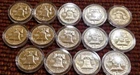 1950 thru 1963 Proof Franklin Half Dollars - BU of 14 in Air Tight Holders