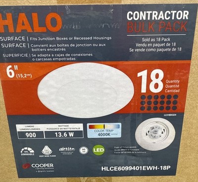 18 Halo HLCE6099401EWH-18P HLS Round Low Profile Fixture LED Lamp 15.4 W GENUINE