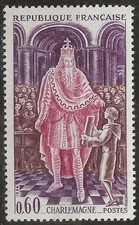 🦬Timbre France N°1497 - Luxe ** - Charlemagne - MNH** - 1966🦬