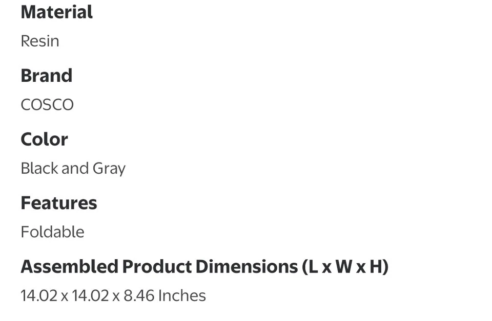 Cosco 1 Step Folding Step Stool 14.4" W X 11.5" D X 3" H Compact Secure Non Slip - Image 3 of 4