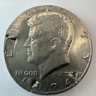 1974 Kennedy Half Dollar Broad Strike Machine Error