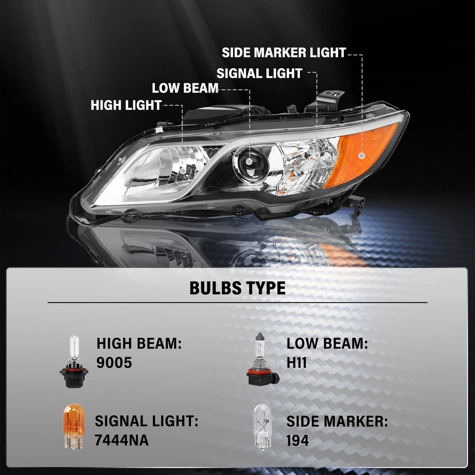 Fits for 2013 2014 2015 Acura RDX Halogen OE Headlights Assembly 13-15 - Imagem 3 de 4