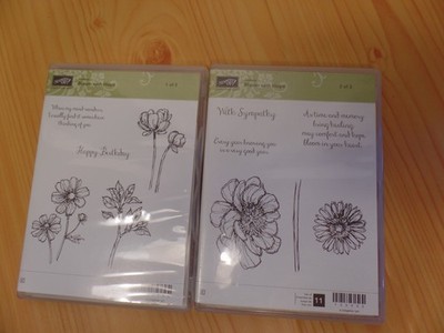 Stampin'Up! BLOOM WITH HOPE (1 and 2) Clear Mount Stamp Set