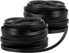 10 Yards Flat Genuine Leather Cord, 3/4/5 Mm Available, Real Leather Strips, Nat
