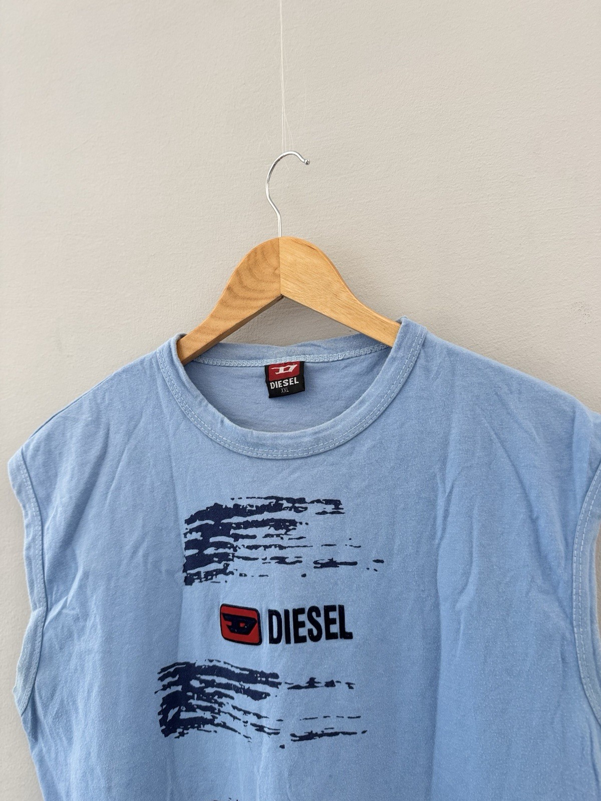 SAINT LAURENT T shirt Diesel senza maniche Y2K vintage oppio anni 90