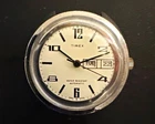 Timex Viscount Day-Date Automatic 1975 Silver Dial Silver Case Water Resistant