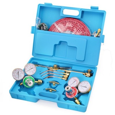 Stark USA Oxygen Acetylene Welder Tool Kit w/ (4) Nozzles Cutting Torch 15' ft