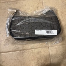 NWT Coach Teri Shoulder Bag In Signature Jacquard CCZ02 Charcoal/Gold