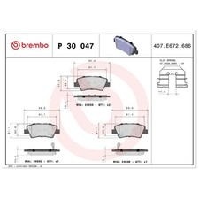 Satz Bremsbeläge Bremsklötze hinten für Hyundai Sonata 5 NF Tucson JM | 24264