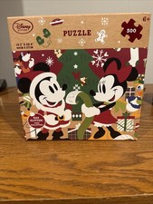 Disney Store Mickey  Minnie 500 Piece Christmas Puzzle Sealed Box NEW