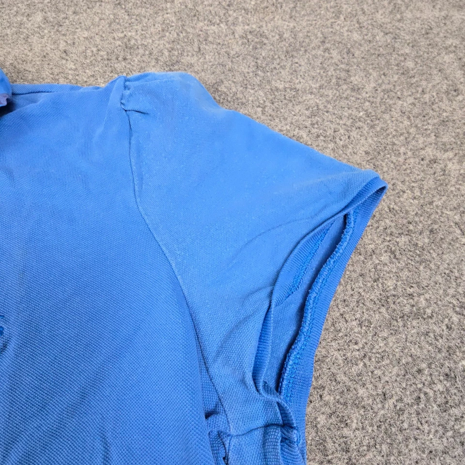 Burberry brit shirt women XLARGE blue short sleeve collared polo cotton Size XL - Image 4 of 4