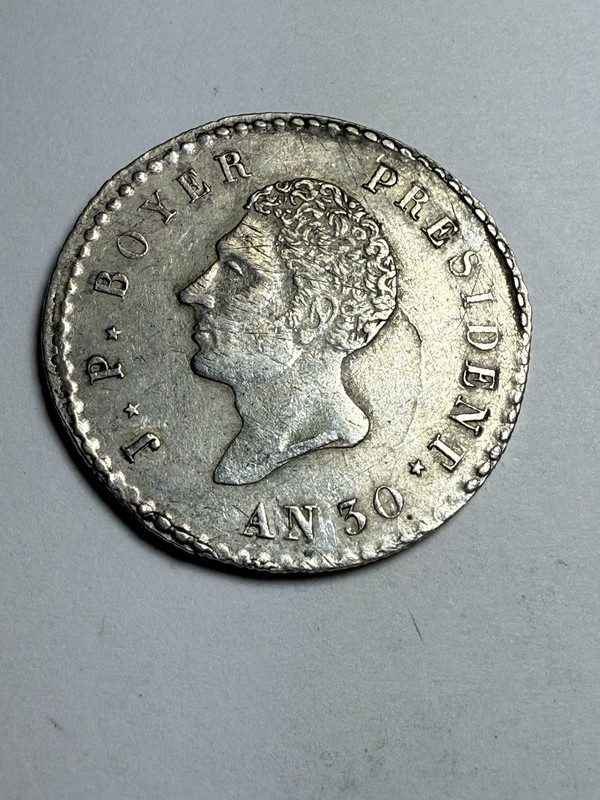 Haiti 1830 An27 100 Centimes Scarcer Coin No Reserve Auction!